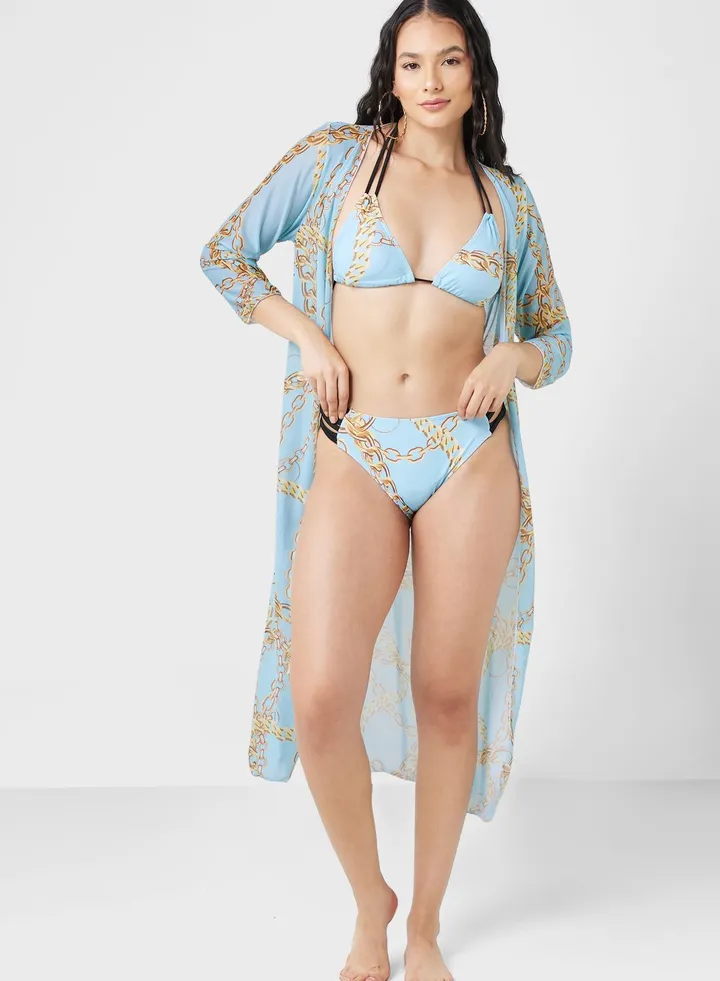 3 Piece Printed Bikini Set