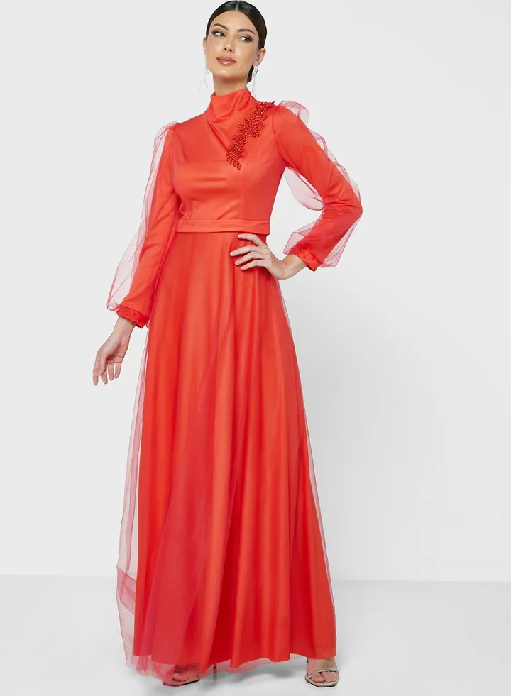 Embroidered Detail Dress