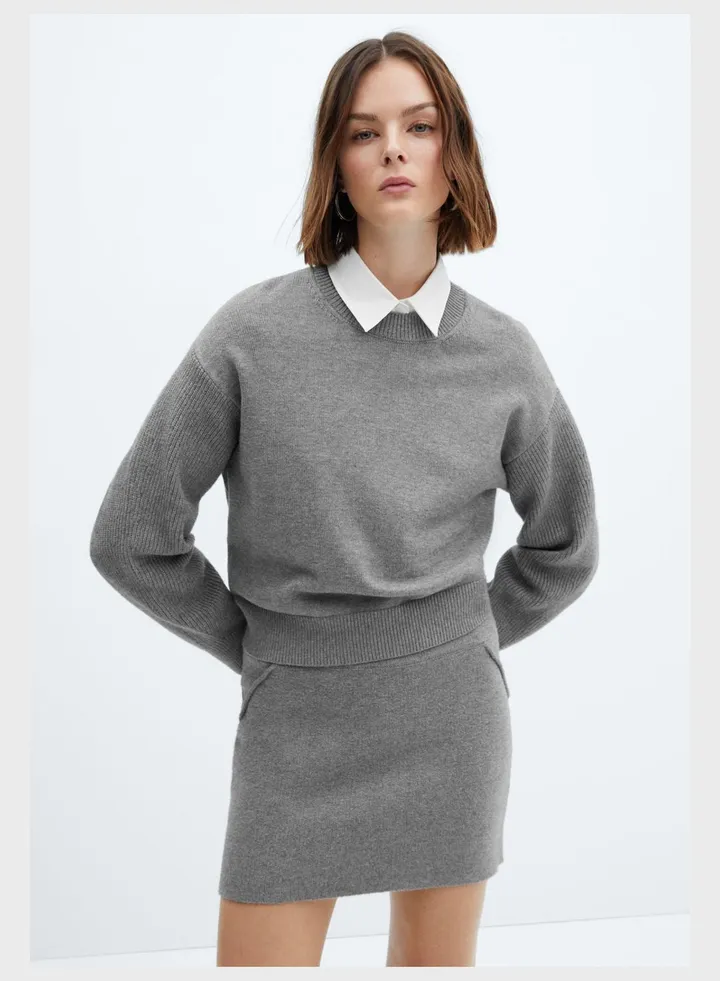 Crew Neck Knitted Sweater