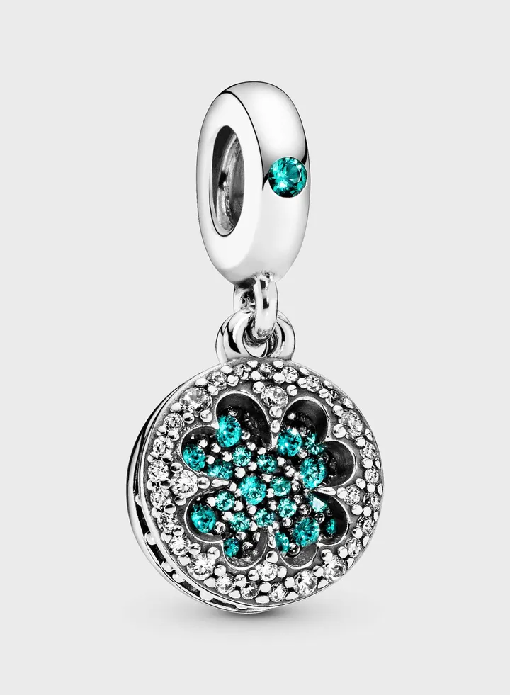 Lucky Four Leaf Clover Dangle Charm