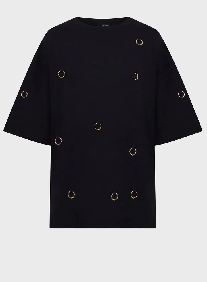 Embellished Round Neck T-Shirt