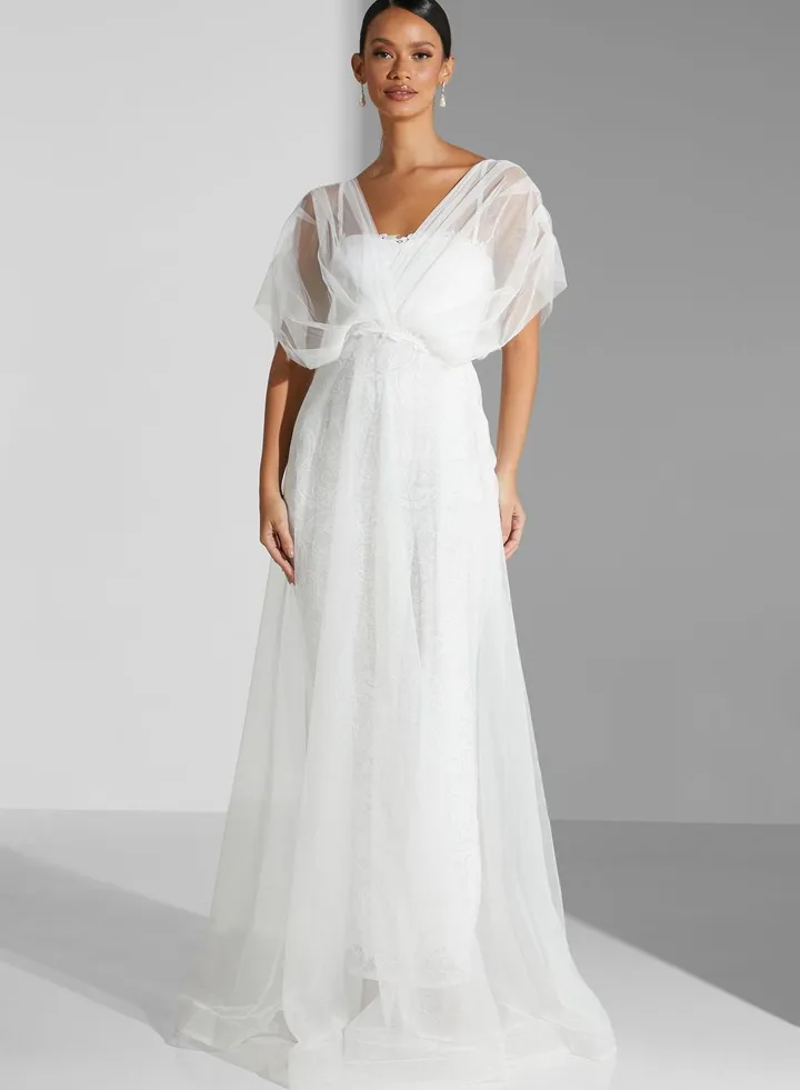 Tulle Overlay Dress