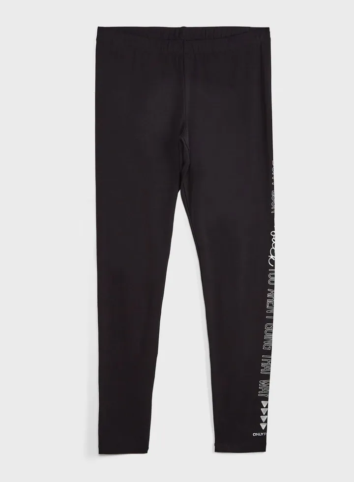 Side Slogan Leggings
