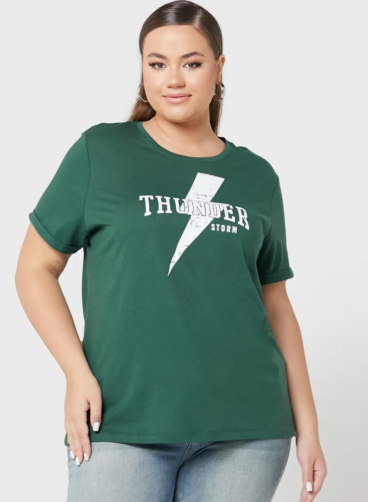 Crew Neck Graphic T-Shirt