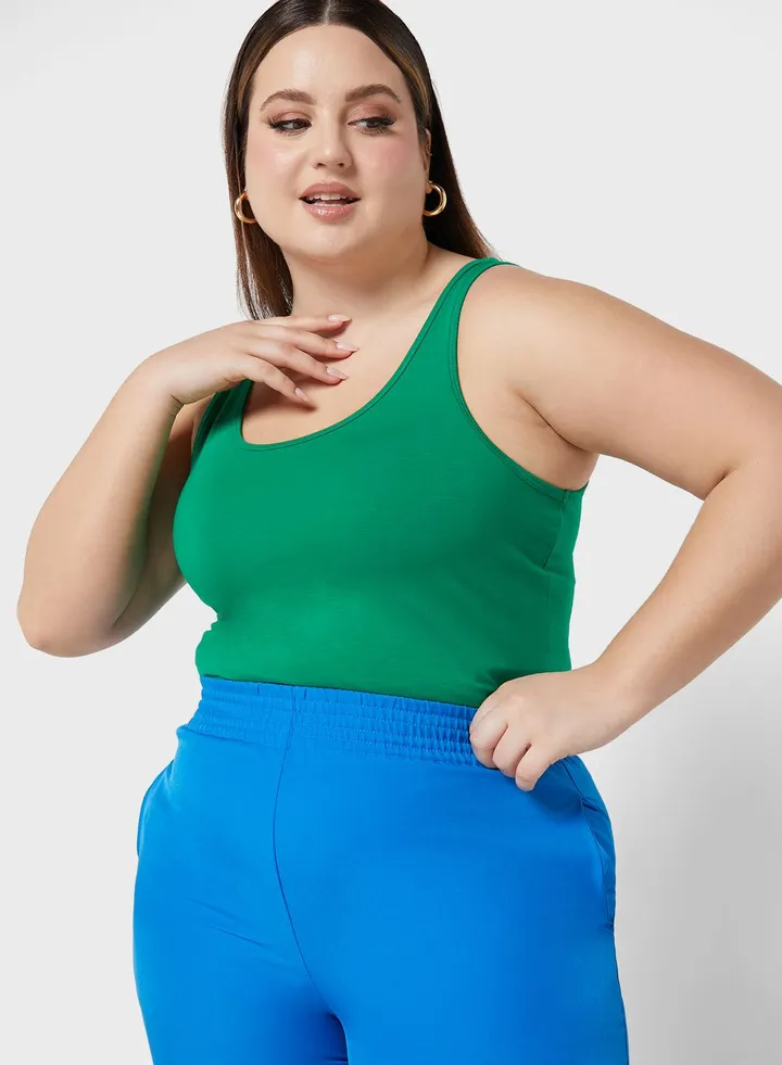 Scoop Neck Knitted Tank Top