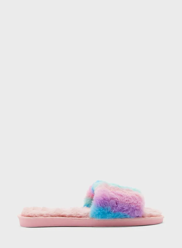 Pastel Stripe Bedroom Slipper