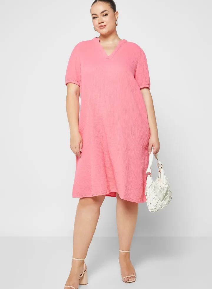 V-Neck Tiered Dress