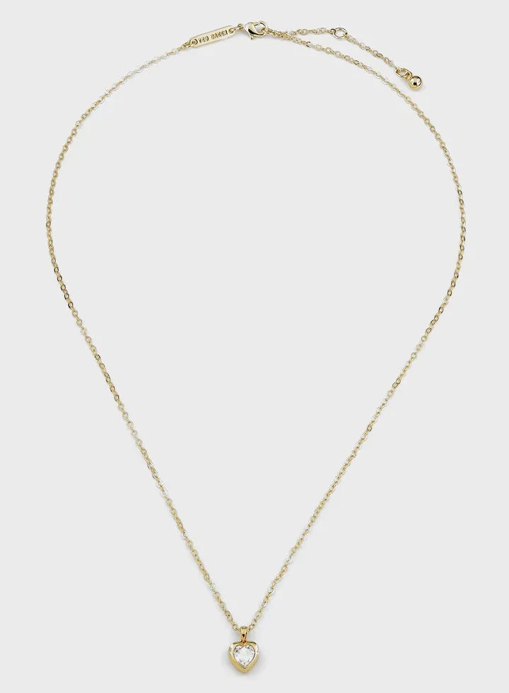 Hannela: Crystal Heart Necklace