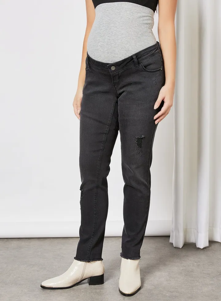 Maternity Slim Fit Jeans Black