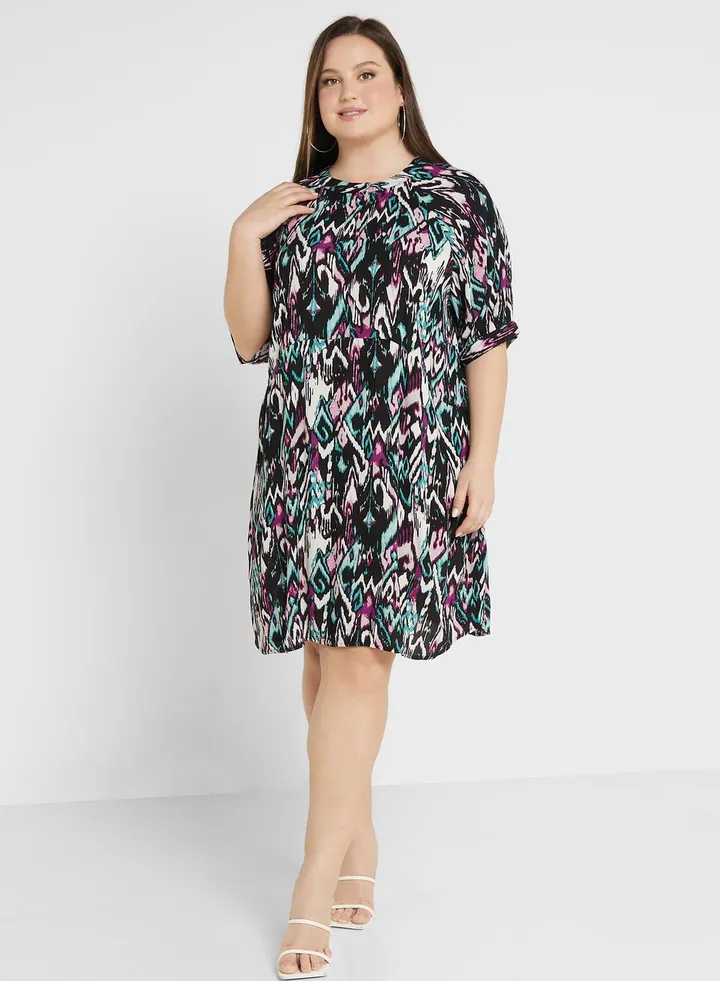 Printed Tiered Dress
