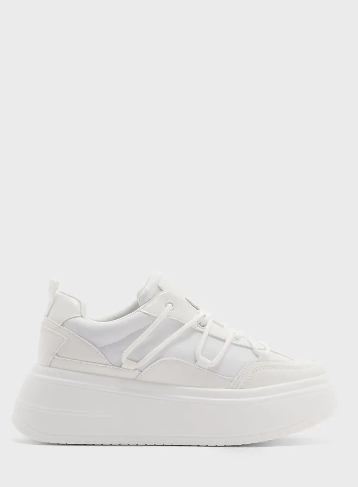 Zigzag Strap Stacked Sole Sneaker