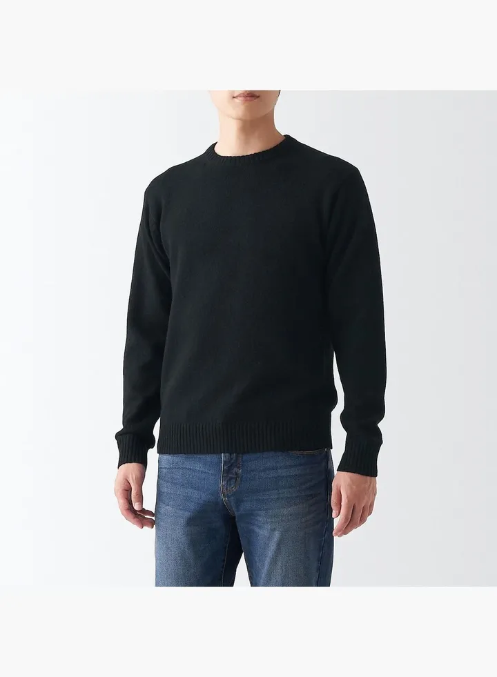 Washable Mid-Gauge Crew Neck Sweater