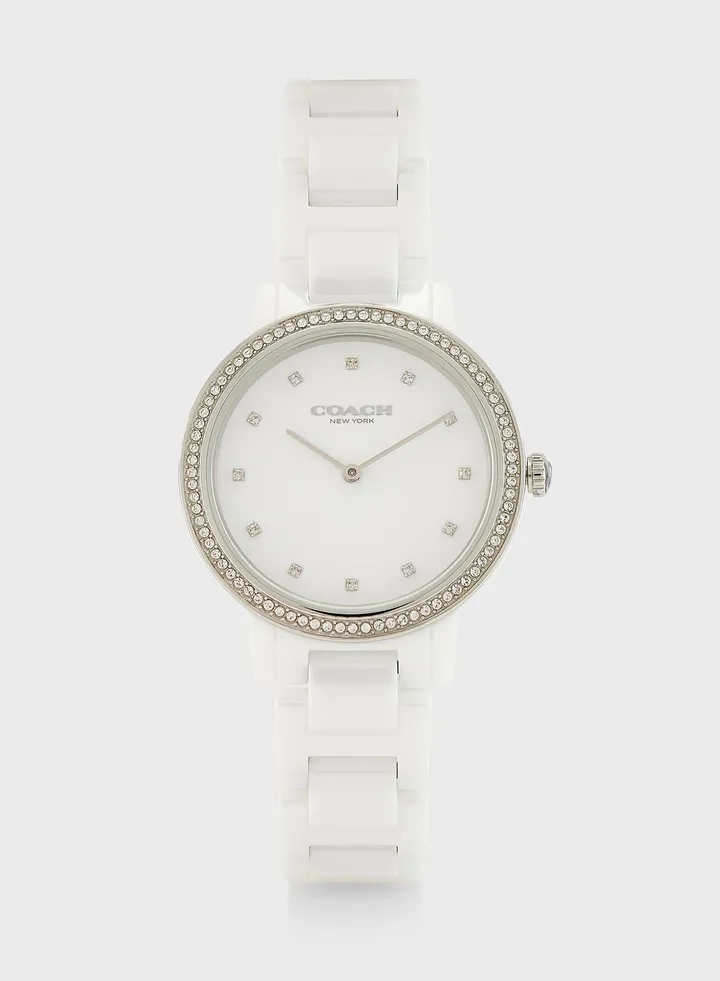 White Ceramic Analog Watch