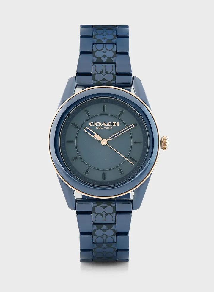Navy Ceramic Analog Watch