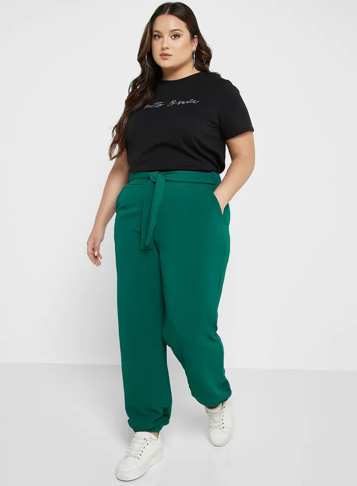 High Waist Belted Pants