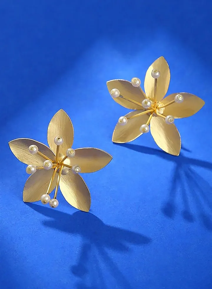Floral Gold-Plated Studs