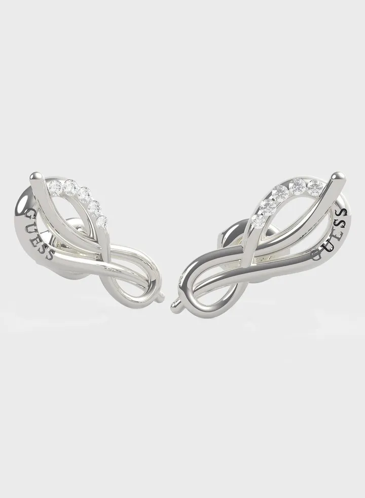 Pave Infinity Stud Earrings
