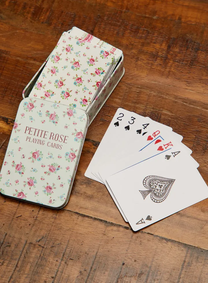 La Petite Rose Playing Cards In A Tin