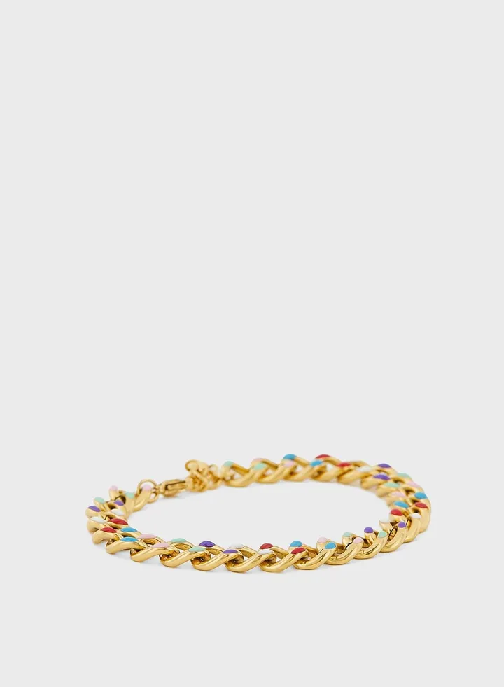 Chunky Pop Color Chain Bracelet