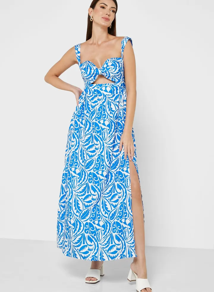 Strappy Printed Dress