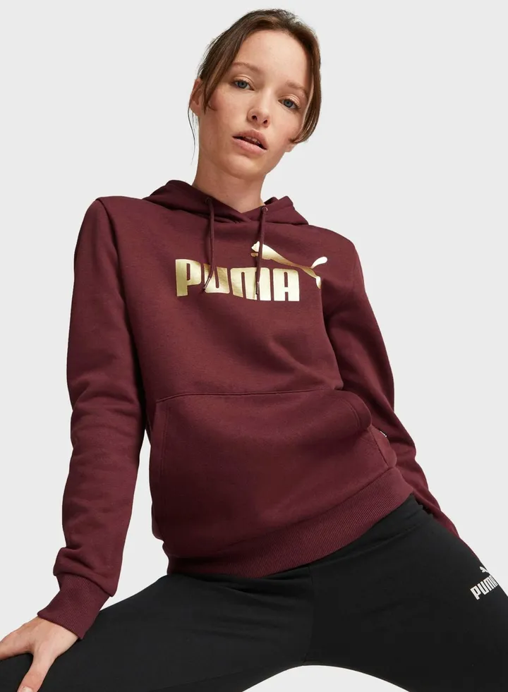 Ess+ Metallic Women Hoodie