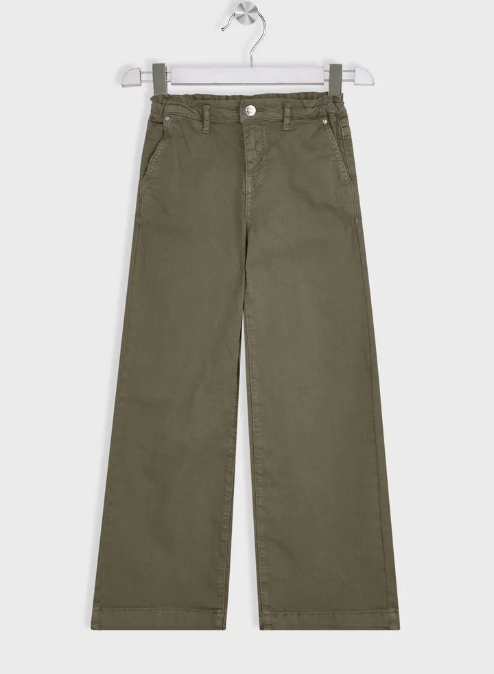 Kids Wide Cropped Trousers