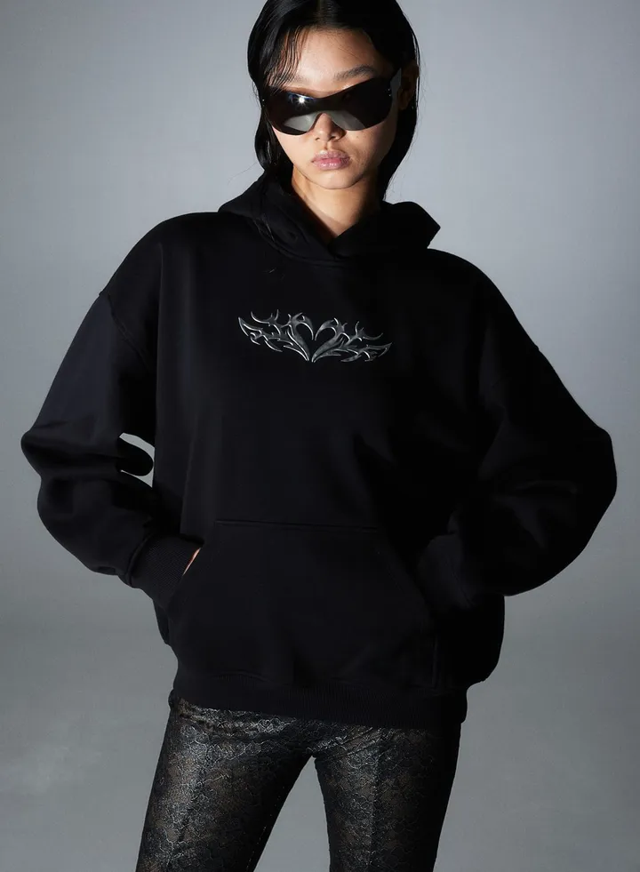 Graphic Knitted Hoodie
