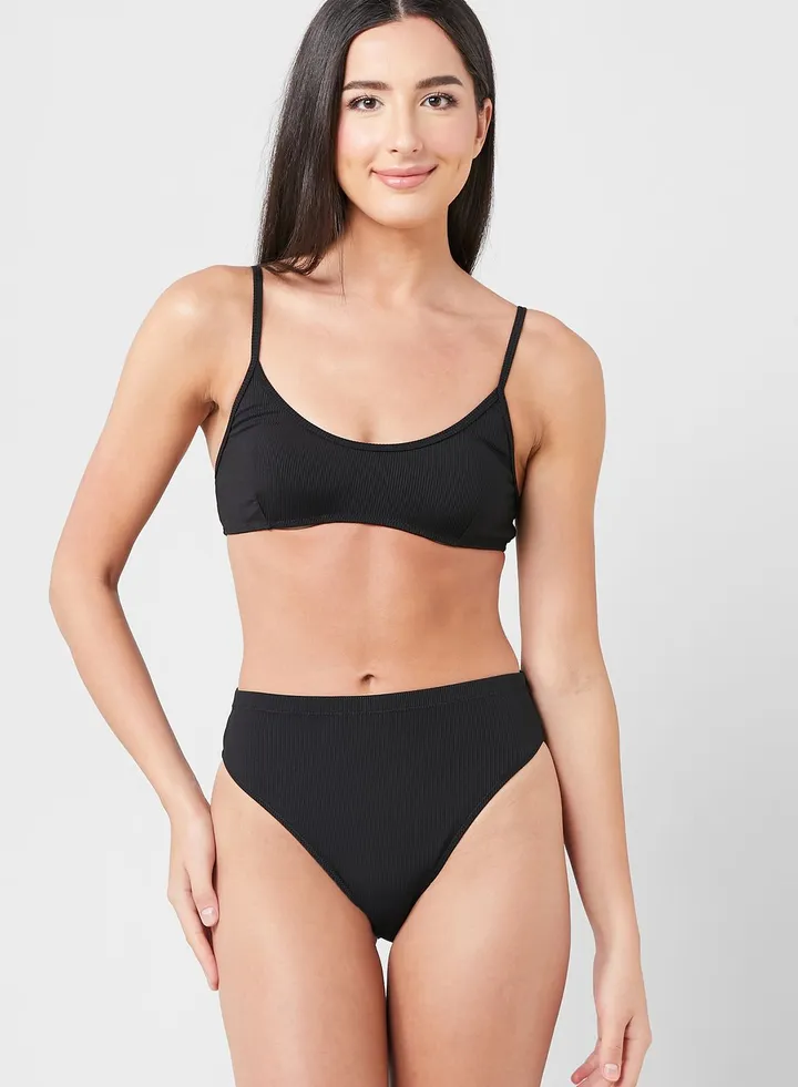 High Leg Ribbed Brief