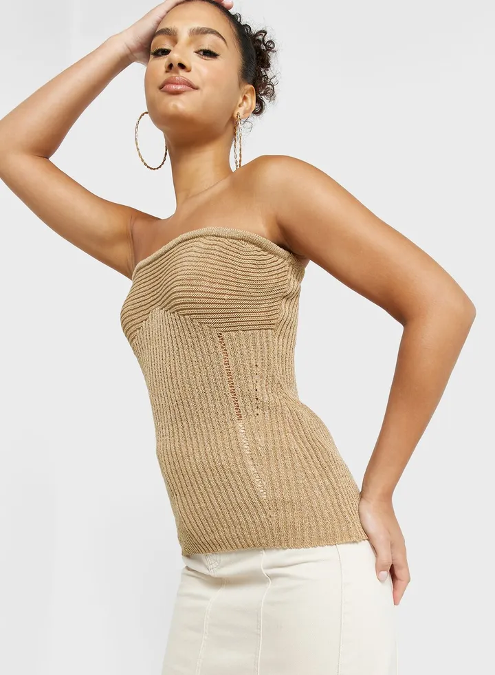 Bardot Knitted Top