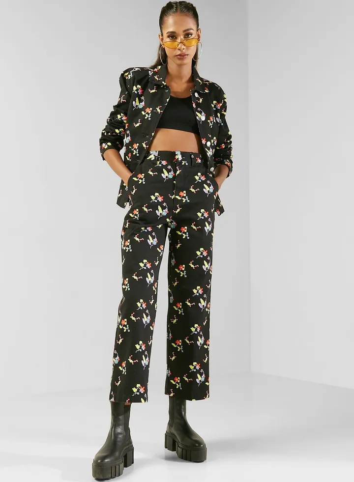 Floral Carpenter Pant