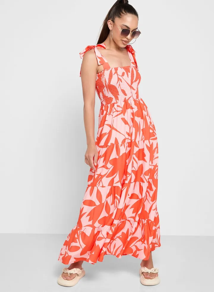 Tie Up Strap Detail Dress