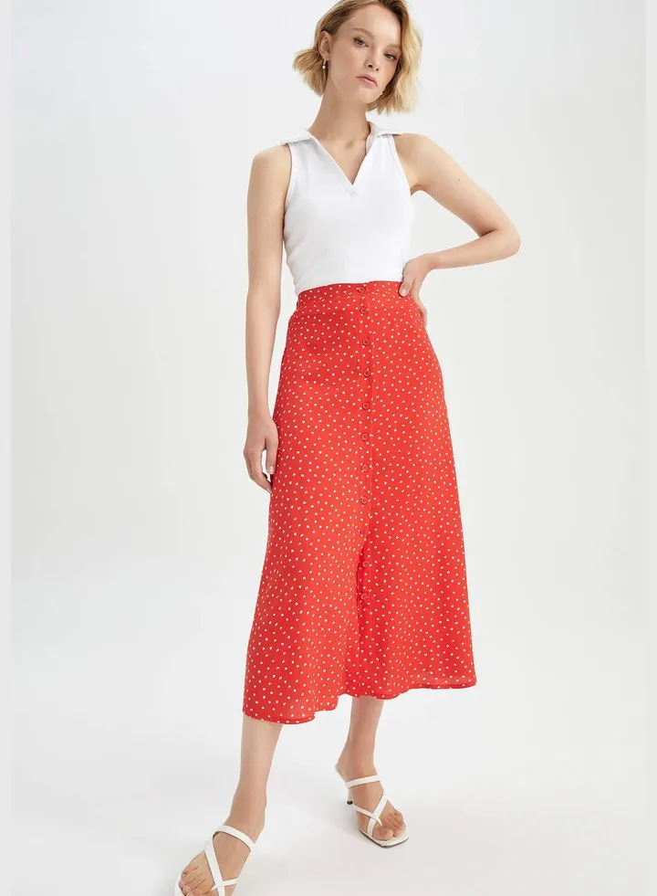 Woman A-Line Woven Skirt