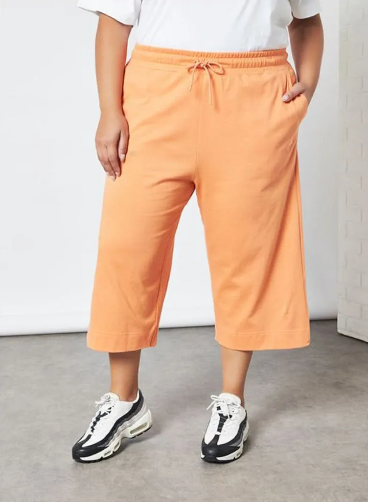Plus Size Jersey Capris Orange