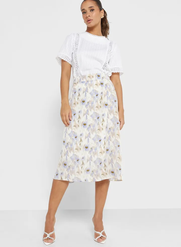 Floral Print Skirt