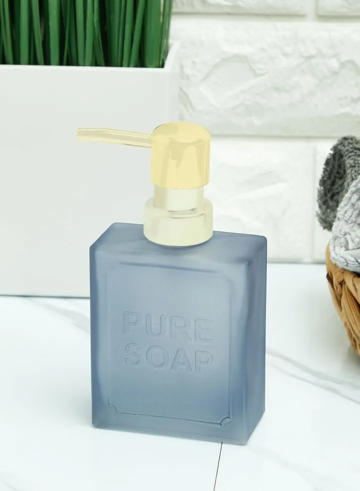 Blue Glass Soap Dispenser