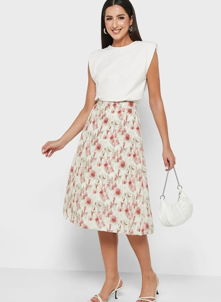 Floral Print Skirt