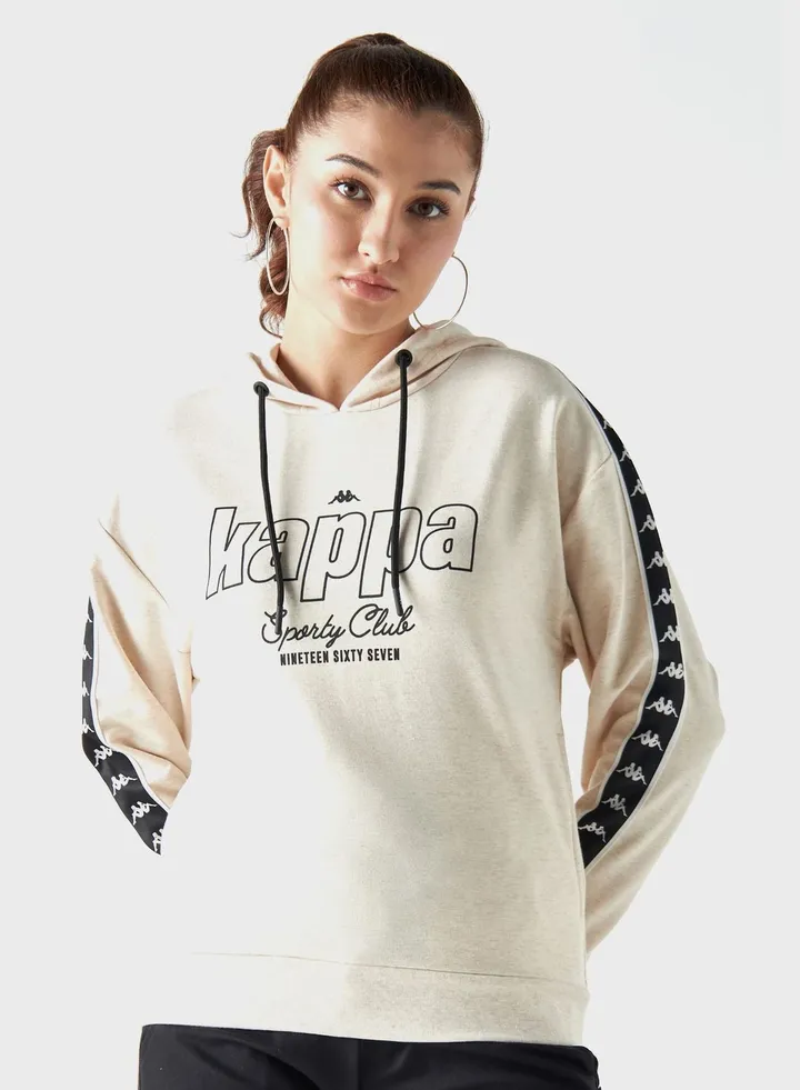 Logo Tape Detail Hoodie