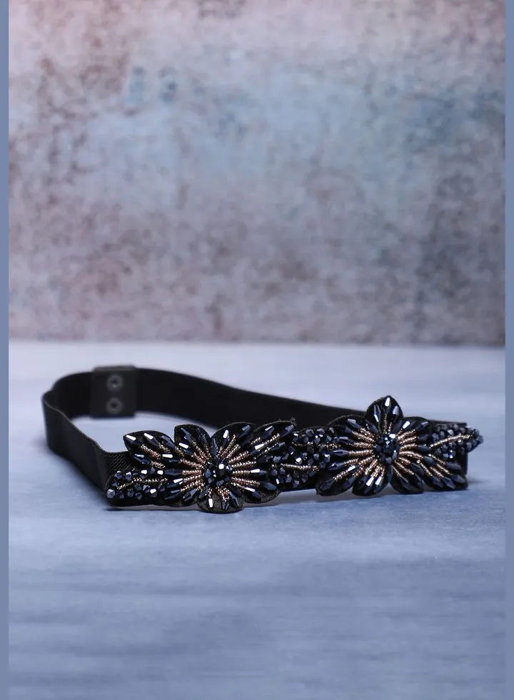 Casual Textured Stretchable PU Leather Waist Belt For Women