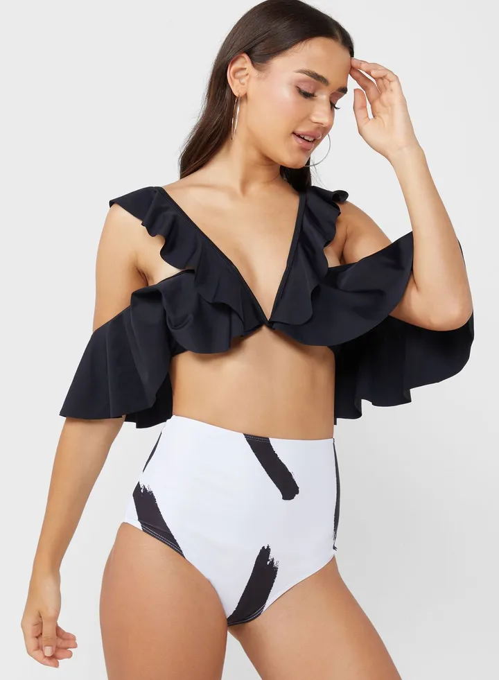 Ruffle Sleeve Bikini Set