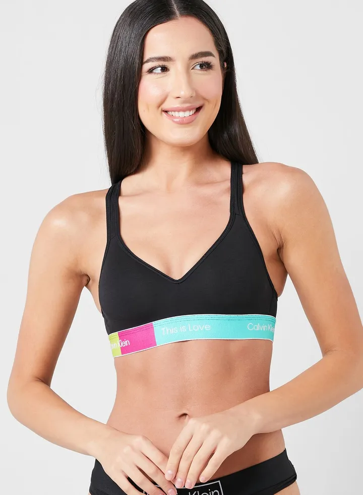 Logo Band Bikini Top