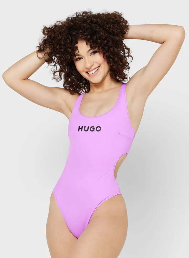 Cut-out Detail High Leg Swimsuit