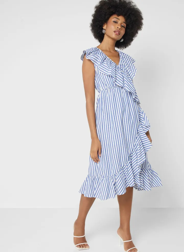 Ruffle Sleeve Dress
