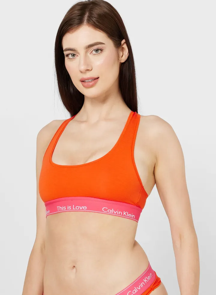 Logo Band Bikini Top
