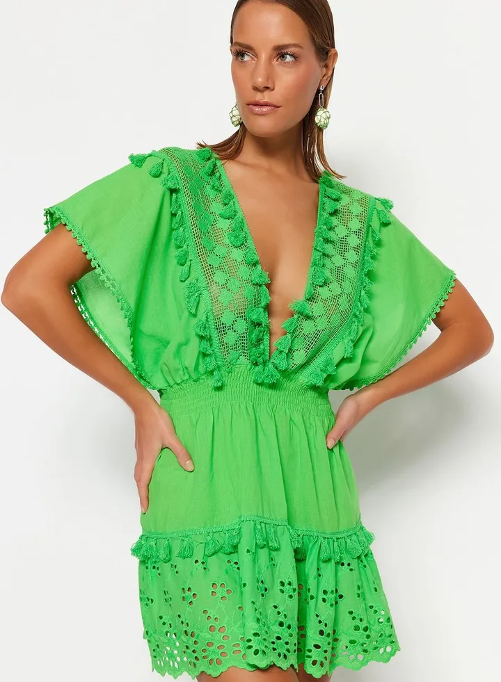 Embroidered Beach Dress