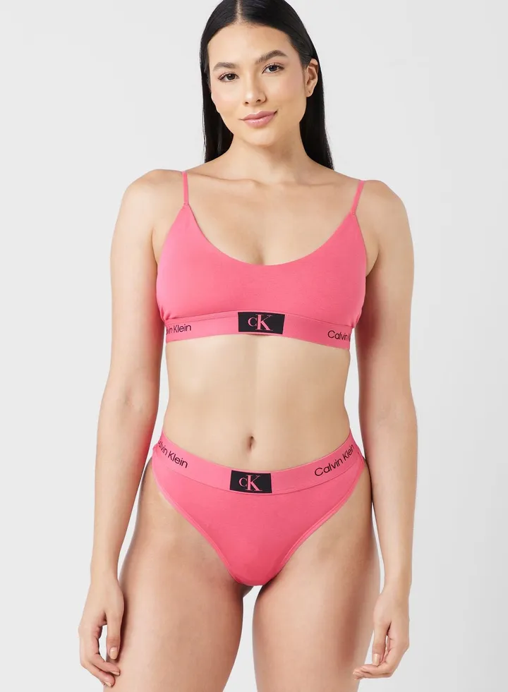 Logo Band Bikini Top & Bottom Set