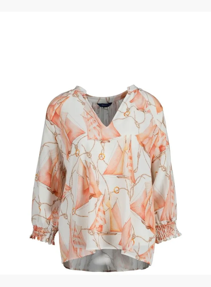 Gant Printed V-Neck Blouse