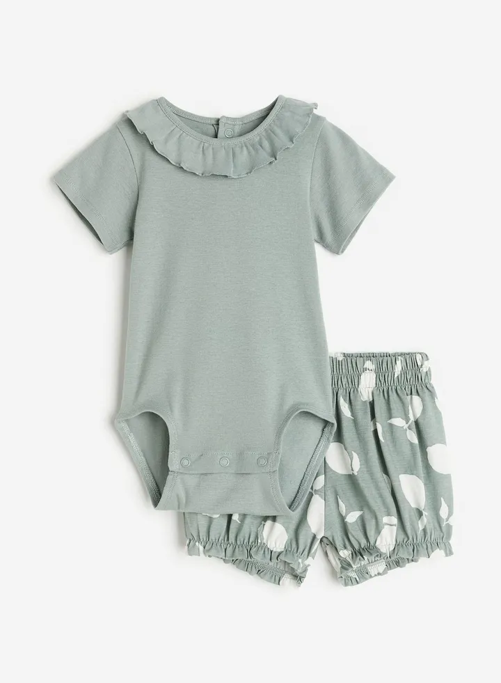 Kids 2 Piece Onies And Shorts Set