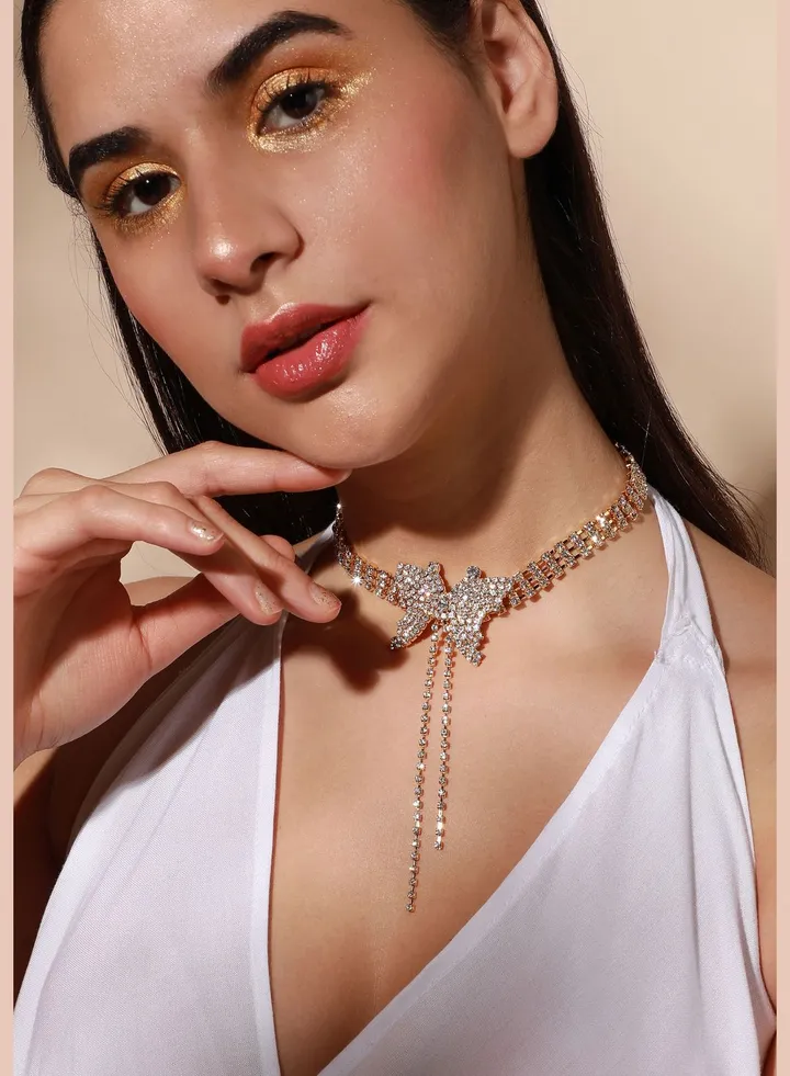 Silver Plated Designer Party Necklace For Women