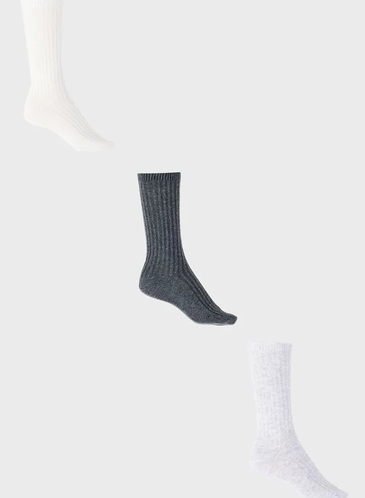 3 Pack Knitted Socks