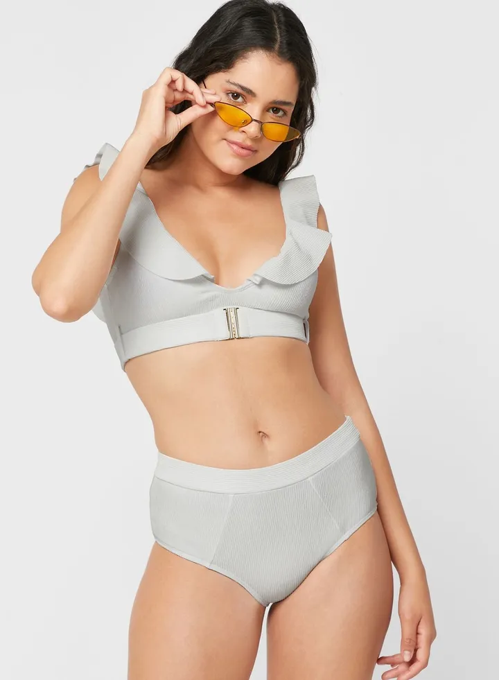 Ruffle Crop Bikini Set